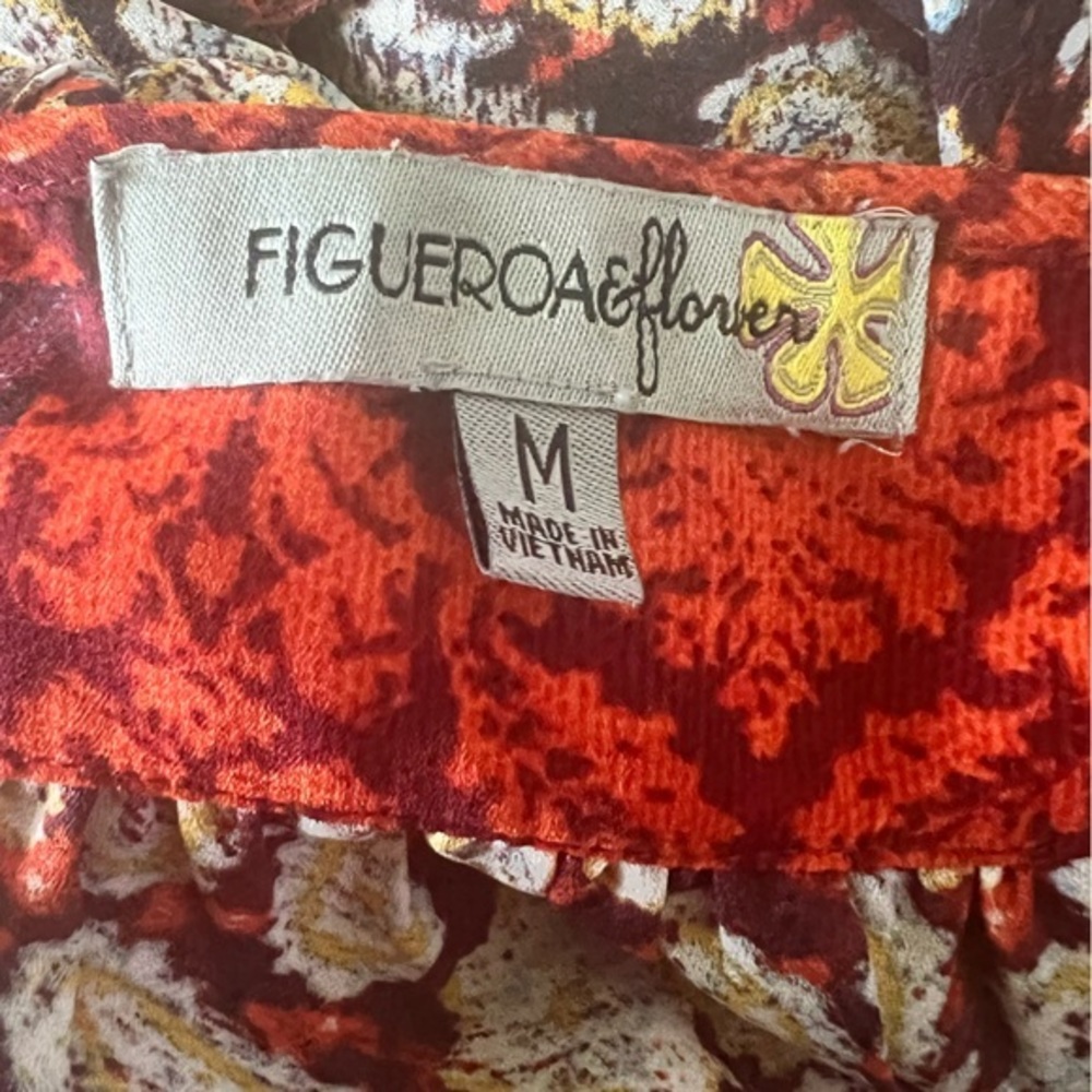 Figueroa‎ & Flower Boho Blouse with Bell Sleeve M - Picture 3 of 5